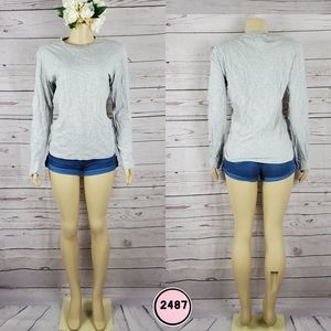 Soffe XL Junior Gray Long Sleeve Tee Shirt Casual Athletic Top